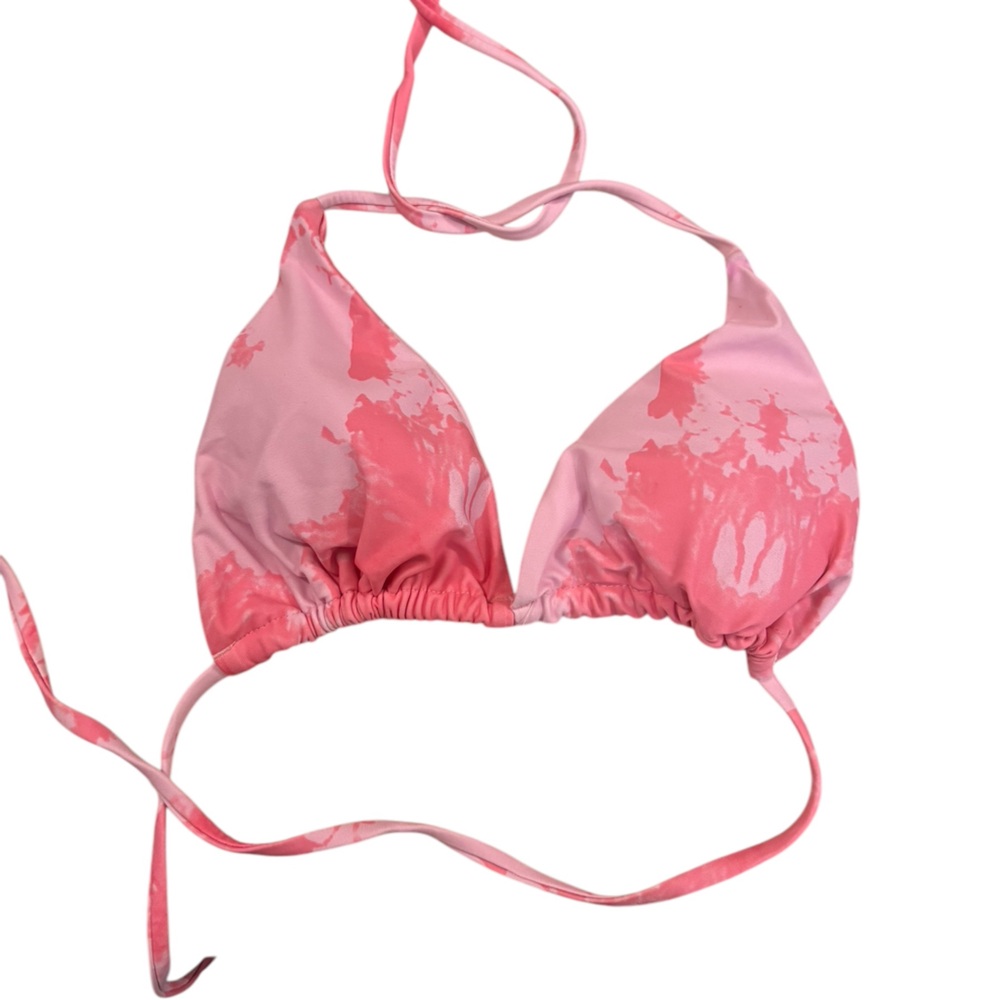 Pink Tie-Dye Bikini Top